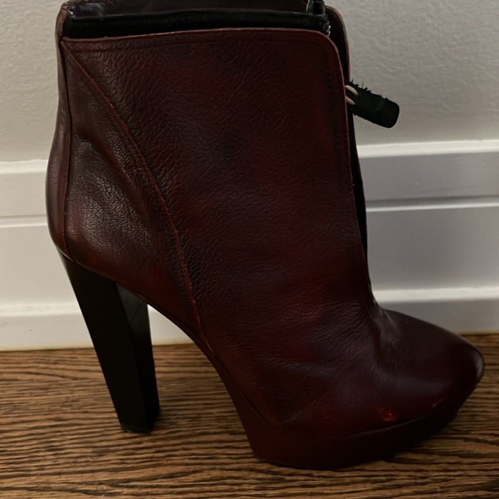Luxury Rebel Boots Randy - Burgandy 39.5 Size - Picture 6 of 11
